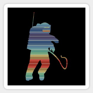 80s Retro Colorful Space Astronaut Magnet